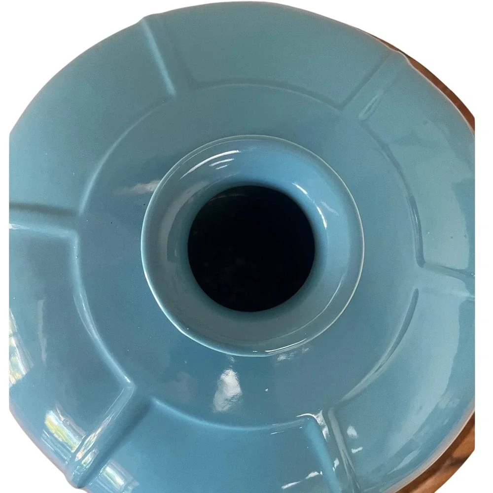 VINTAGE‎ Large McCoy Pottery 452 Fine Form Heritage Blue Vase  12 W x 10 H